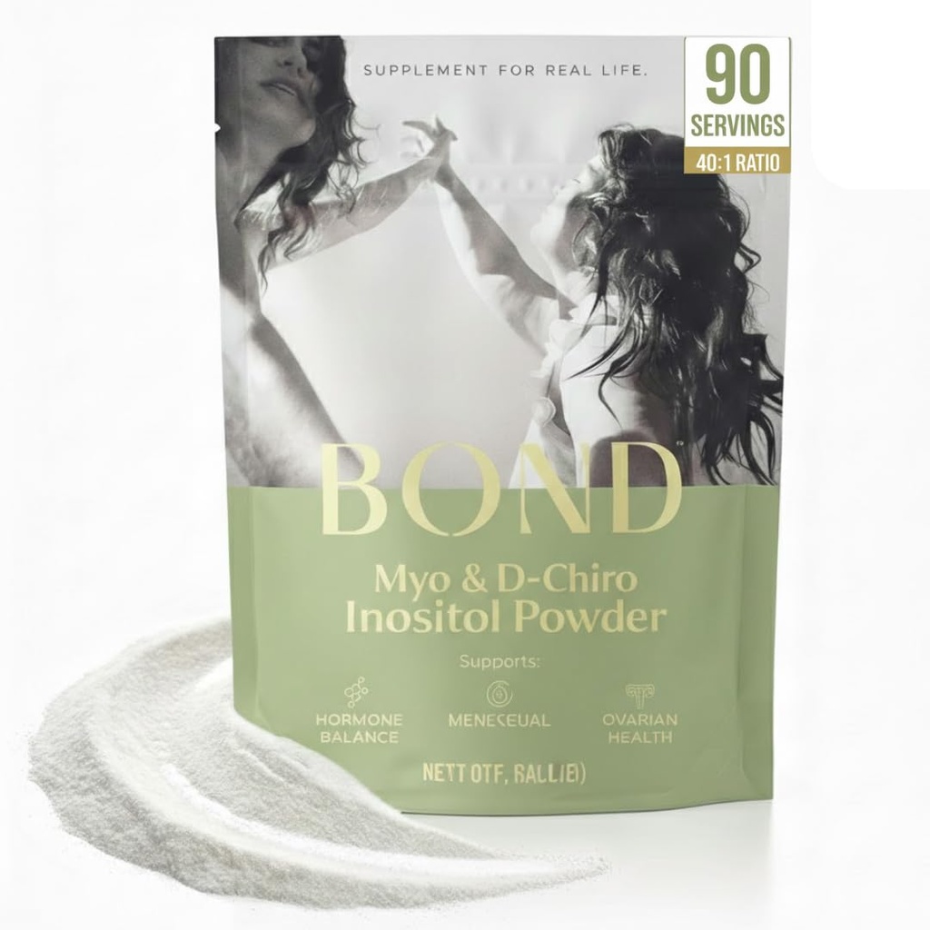 Bond Myo-Inositol & D-Chiro Inositol σε σκόνη – Ορμονική Ισορροπία, Κανονικότητα Κύκλου & Συμπληρώματα Υποστήριξης Ωοθηκών για γυναίκες – 40:1 Ratio Formula – Vegan, Χωρίς ζάχαρη, 90 Υπηρεσίες