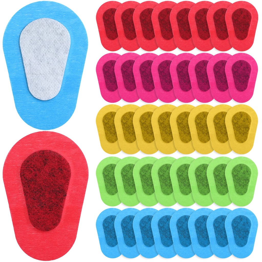 Panitay 40 Pcs Eye Patches for Adults,3 X 2 Inch,Colorful | Disposable Breathable Medical Bandage, Adhesive Design for Amblyopia Lazy Correction Therapy, Daily Use Patches