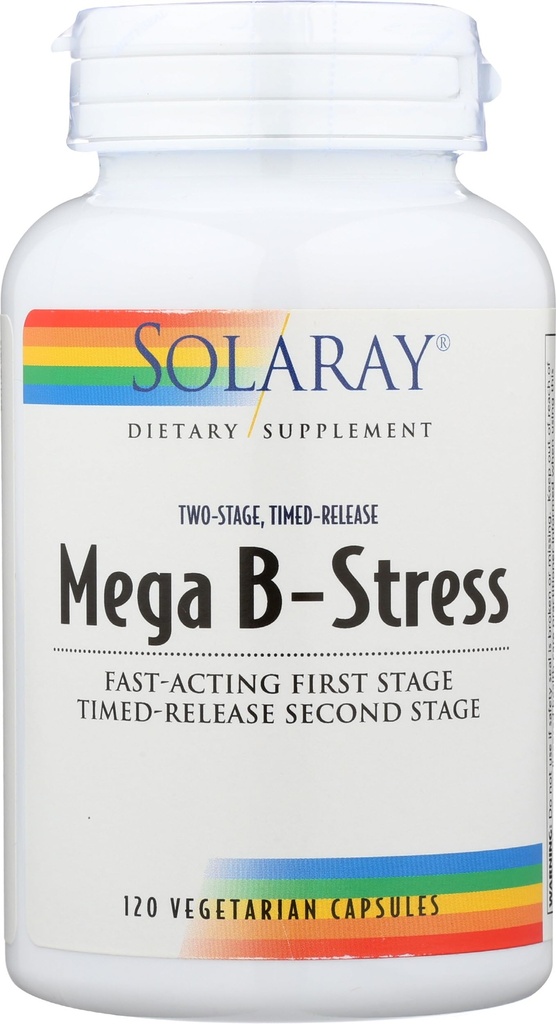 Solaray TwoStage Mega-B-Stress, 120 CT