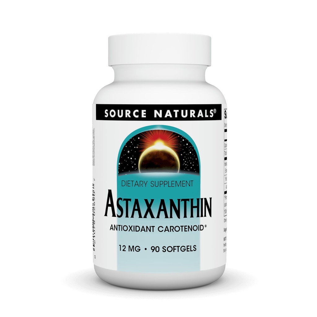 Source Naturals Astaxanthin, Antioxidant Carotenoid, 12mg - 90 Softgels