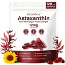 Astaxanthin 12mg Supplements for Skin, Eyes & Immune Health | Premium Astaxanthin Natural Antioxidant Supplement, Microalgae Source, 120 Softgels, 4 Month Supply