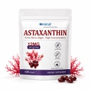 Astaxanthin 12mg Supplement, Natural Microalgae Softgels, 120 Count | Eye, Skin & Immune Support, Non-GMO formula, daily antioxidant nutrition, natural microalgae sourced softgels