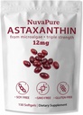 NuvaPure Astaxanthin 12 mg Softgels from Microalgae, 150 Count | Astaxanthin softgels from microalgae, Non-GMO and gluten-free, designed for a simple daily supplement routine