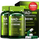 Nad Resveratrol Supplement 1200mg Per Serving – Liposomal Nad+ Resveratrol for Women & Men – High Purity 1200mg Nad+ Supplement for Energy & Healthy Aging, Resveratrol, Quercetin, 90 Counts, 2Pack