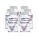 Research Verified Resveratrol - 98% Trans-Resveratrol 1000 mg, Anti-Aging Support - 60 Capsules per Bottle - 6 Bottles