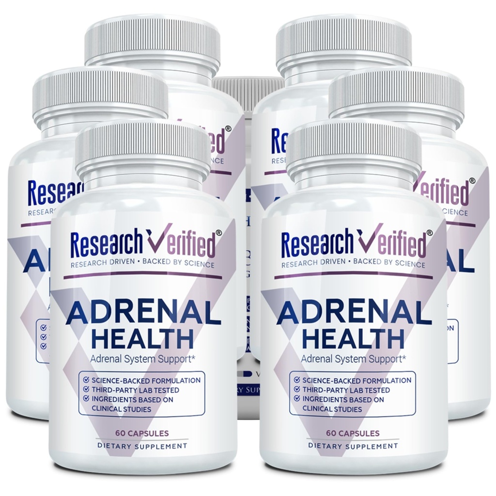Research Verified Adrenal Support - 360 Capsules - Support Adrenal Gland Function, Boost Energy, Balance Cortisol - Mushrooms, B Vitamins, Bioflavonoids, BioPerine