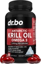 Krill Oil Omega 3 500mg - Antarctic Krill Oil 1000mg Softgels Capsules EPA, DHA, Astaxanthin, Phospholipids - Omega 3 Fatty Acids Supplements, Natural Pure Supplements for Women & Men - 60 Softgels
