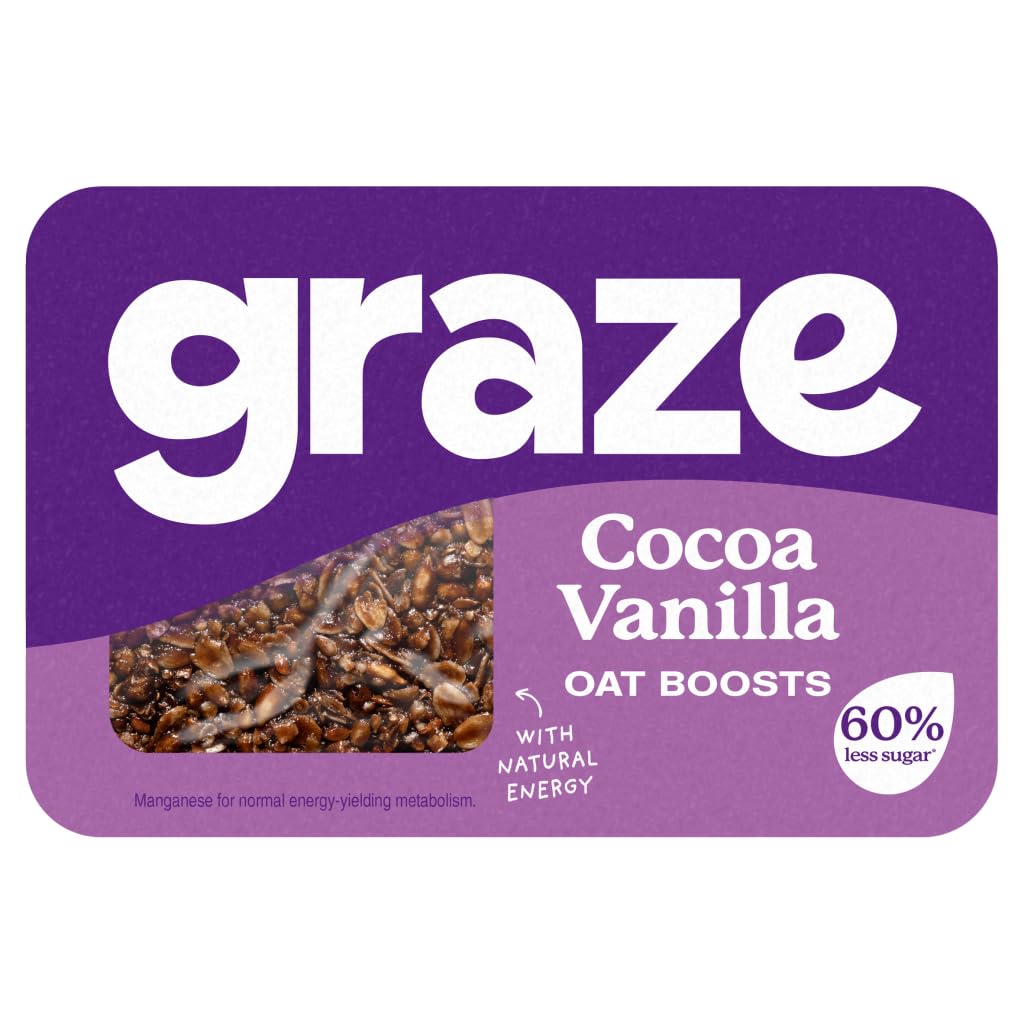 Graze Cocoa and Vanilla Protein Vegan Sweet Flapjacks, 53 g