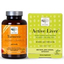NEW NORDIC Liver & Joint Support Bundle, 3pk Active Liver Tablets with Milk Thistle Plus 1pk Turmeric Curcumin Gummies Supplement