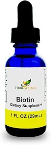 Liquid Biotin B7 – High-Absorption, Cold-Pressed D-Biotin USP, Vegan, Alcohol-Free, Sublingual Drops, No Artificial Flavors, Blue Cobalt Glass Bottle for Potency & Purity - 1 oz