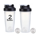 otylzto 2 Pack 28oz Protein Shaker Bottles, BPA-Free, Leakproof Mixing Cups | BPA-free plastic, 28oz capacity, leakproof screw-on lid, stainless steel mixing ball, ideal for protein shakes, value set