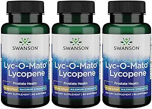 Swanson Super-Stength LYC-O-Mato Lycopene 40 Milligrams 60 Sgels (3 Συσκευασία)