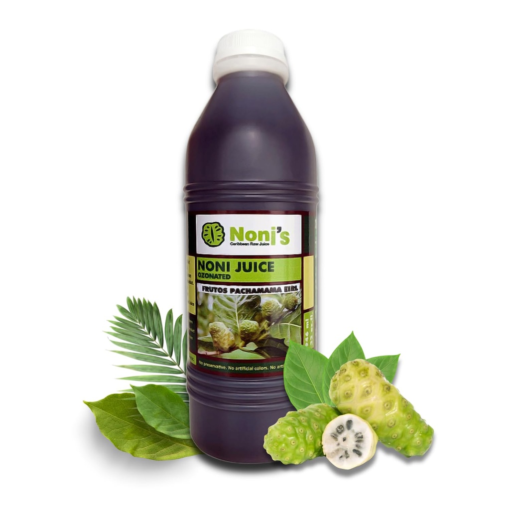 Frutos Pachamama Noni Juice Organic 100% Pure | Raw Ozonated Noni Fruit Superfood Drink | Natural Immune & Energy Support | Dominican Republic Origin | 32 Oz