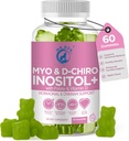 Ινοσιτόλη Gummies PSOS με Φολικό & Βιταμίνη D - Myo & D-Chiro Inositol Blend, 40:1 Ratio, 60 Apple Flavor Gummies