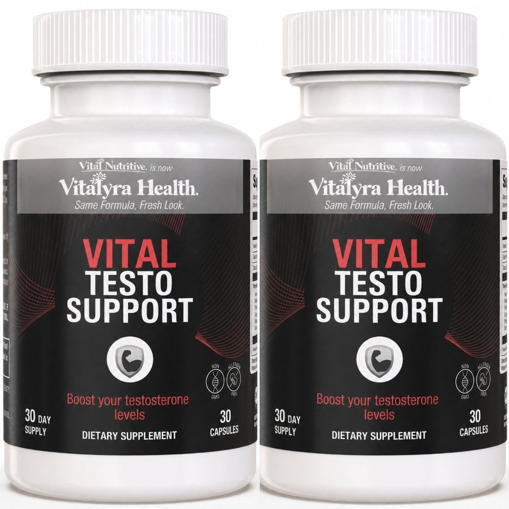 Testo Support – Testosterone Support Supplement for Men | Supports Healthy Testosterone Levels | Promotes Energy, Stamina & Vitality | Men's Health | Made in USA | 60 Day Supply