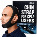 Chin Strap for CPAP Users to Keep Mouth Closed, FSA/HSA, L-XL, Black | Comfortable CPAP Strap for Men Who Breathe Through The Mouth During Sleep Solution, Jaw Support Positioning Nasal Breathing