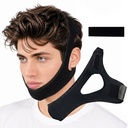 Anti Snoring Chin Strap, Chin Strap for Sleeping, Premium Airflow Jaw Strap, Stop Snoring Chin Strap, Snoring Solution for Men and Women, Breathable Chin Strap, Snoring Chin Strap (Black~)