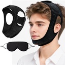Chin Strap for Sleeping-Anti Snoring Solution with Sleep Eye Mask | Chin Strap for Snoring,Don't Fade,Adjustable and Breathable Chin Strap-Keep Mouth Closed for Effectively Reduce Snoring