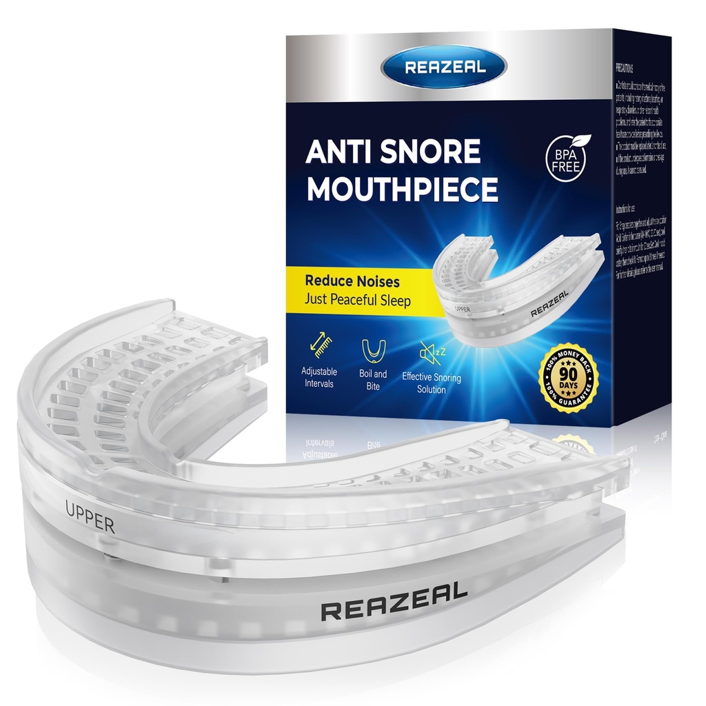 Reazeal Adjustable Anti Snore Mouthpiece: Designed to Help Reduce Snoring for Men and Women