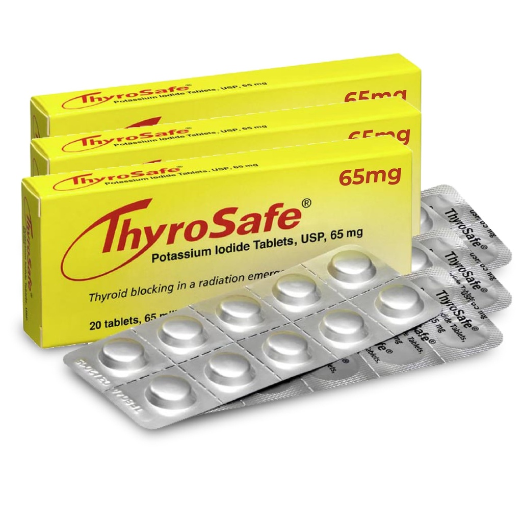 65mg ιωδιούχα δισκία καλίου (60 Pack) - Προστατεύει το θυρεοειδές σας από την έκθεση στην πυρηνική ακτινοβολία