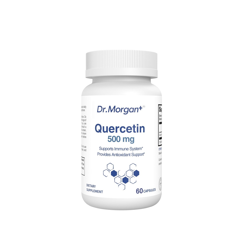 Dr. Morgan Quercetin 500mg Supplement-Bioflavonoid Antioxidant for Immune Support & Cellular Health-Natural Supplement-Made in Canada-60 Capsules