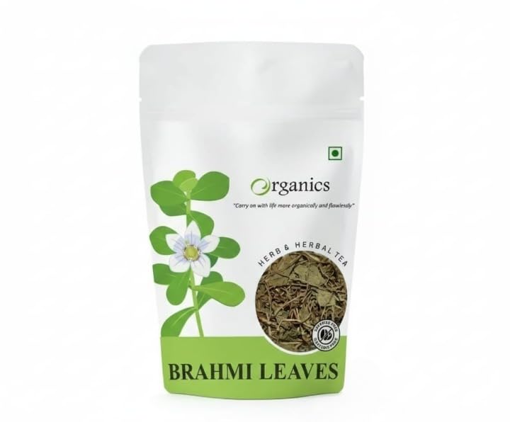 Brahmi Herbal Leaves Bacopa Monnieri Linn | For Tea, Hair Growth & Skin Care | Hair Health | Indian Pennywort,100% pure and Fresh -100 gm