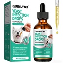 Dog Yeast Infection Treatment Drops – Treats Canine Ear & Paw Yeast Infections, Relieves Irritation, Inflammation & Allergies, Multivitamin Probiotic Supplement for Dogs