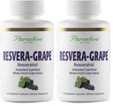Paradise Herbs Resveragrape Resveratrol Polyphenols 60 Capsules 2 | Vegetarian dietary supplement with OPCs, non-GMO and gluten free, convenient daily servings in a two-pack format