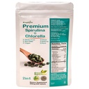 Chlorella Spirulina 2 in 1 Tablets- 600 Counts- Broken Cell Wall- 40 Days Supply- Vegan Protein- Non-GMO- Iron, B12, Chlorophyll, Phycocyanin, Zinc, Calcium- 100% Pure- Natural Energy -by Biophyto