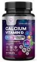 Calcium 1200 mg Per Serving with Vitamin D3 - Bone Health Supplement, Vitamin D & Calcium Supplements for Women & Men - Bone, Teeth & Immune Support, Nature's Calcium Pills, Bottled USA - 60 Tablets