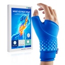 Thumb & Wrist Ice Pack Wrap, Long-Lasting Cold Compression for Pain Relief | Thickened Gel, Form Fit, Stays Cold Longer, Soft After Freezing, Full Wrap Cooling, Reusable Cold Hot Therapy, Easy On & Off