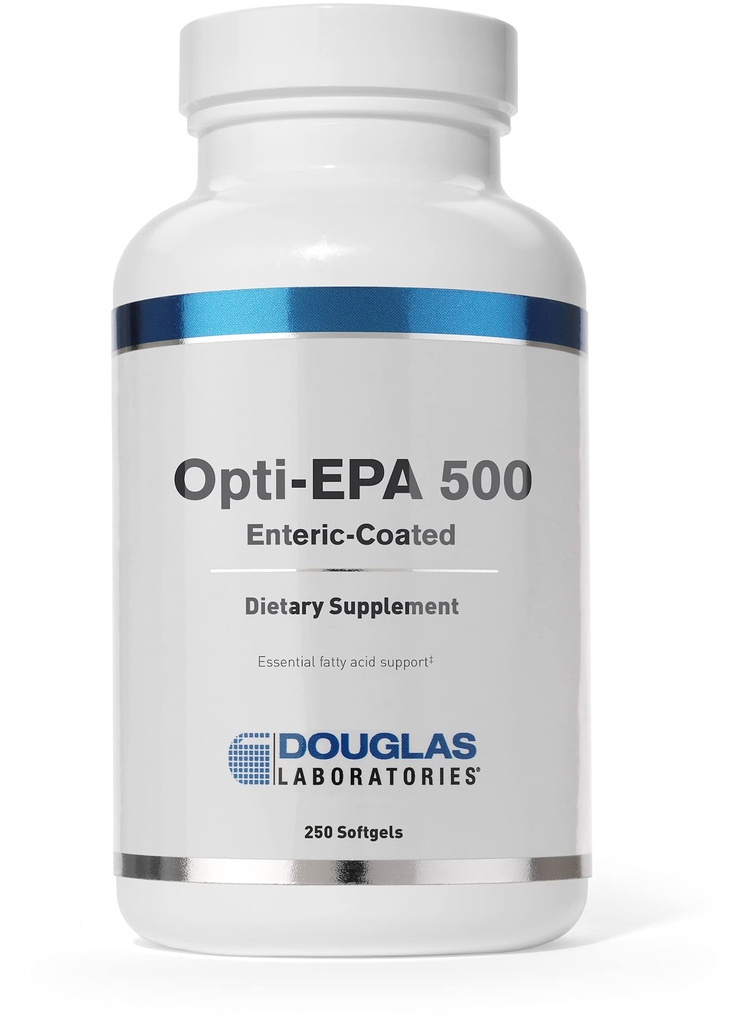 Douglas Laboratories Opti-EPA 500, 250 Softgels | Enteric-Coated to Support Brain, Eyes, Pregnancy and Cardiovascular Health*, Brain And Eye Health*