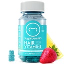 SugarBearPro Hair Vitamin Gummy 1 Month Supply, Extra Strength Biotin 6000mcg for Hair Growth, Vegan Vitamin B12, MSM, Inositol, Omega 3, Elderberry, Certified Kosher, Halal, Cruelty-Free