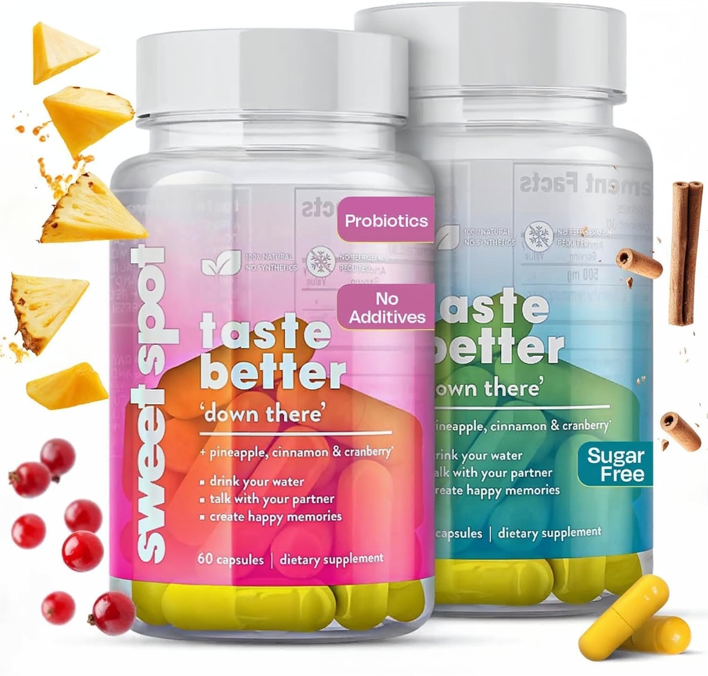 Probiotics for Women & Men – 2-Pack with Pineapple, pH Support, 60 Capsules Each