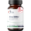 Designs for Health Aloe/200x - 200mg Aloe Vera Extract - Συμπυκνωμένο συμπλήρωμα φύλλων αλόης για υποστήριξη GI - Μη-ΓΤΟ, χορτοφαγικά χάπια (60 κάψουλες)