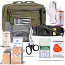 IFAK Trauma Kit with Tourniquet, 4-Inch Israeli Bandage, Elastic Bandages, Set of 34 Pieces Tactical First Aid Kit for Car, Camping, Hiking and Travel