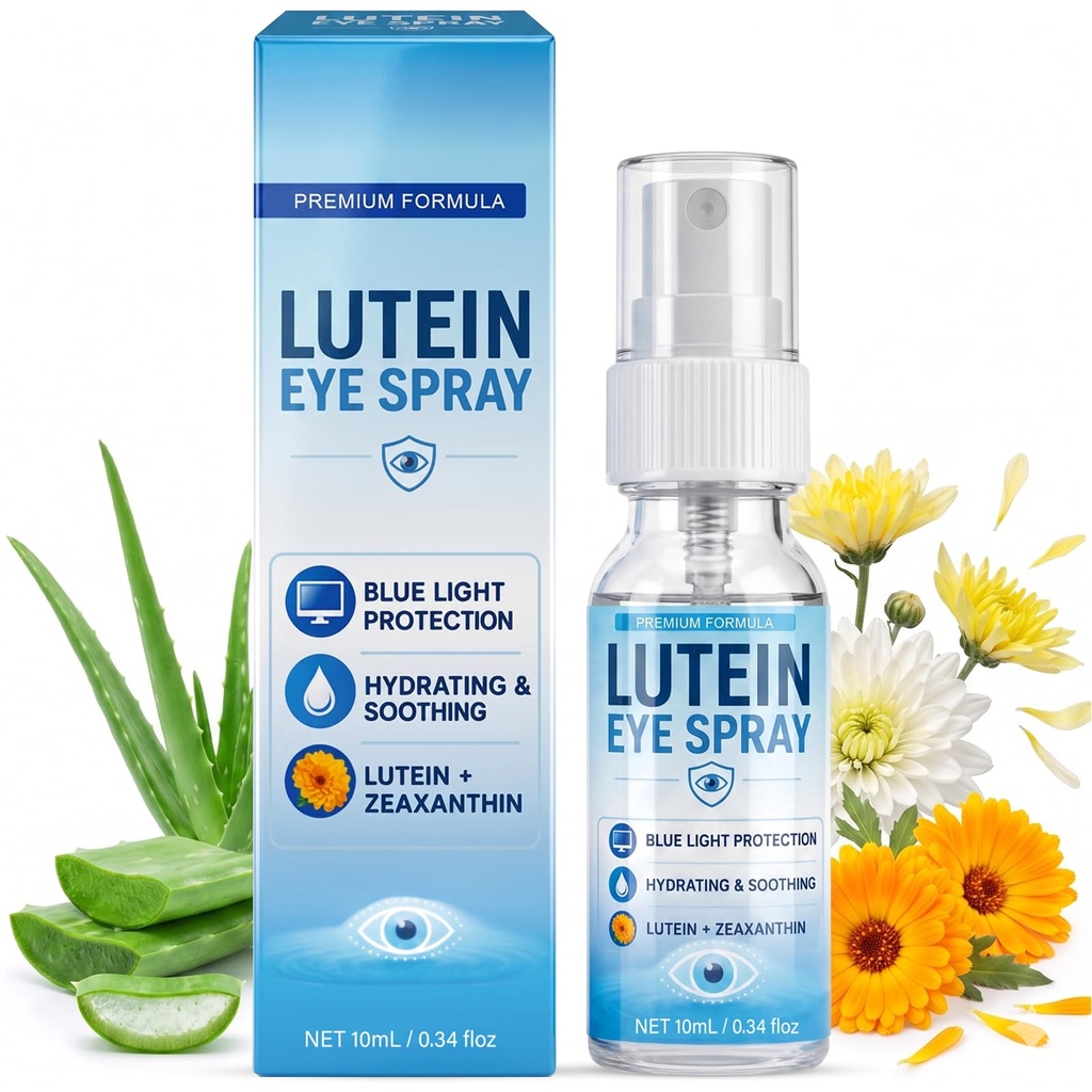 Eye Area Refreshing Spray,Lutein-Infused Cosmetic Mist,Daily Eye Comfort Care & Hydration,Lightweight Facial Mist for Tired Eyes,1 fl oz