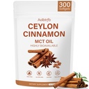 Organic Ceylon Cinnamon Softgels with MCT Oil - 300 Softgels Supplements, Highly Bioavailable Herbal Extract, Energy & Metabolism Support for Men & Women, Non-GMO, Gluten Free