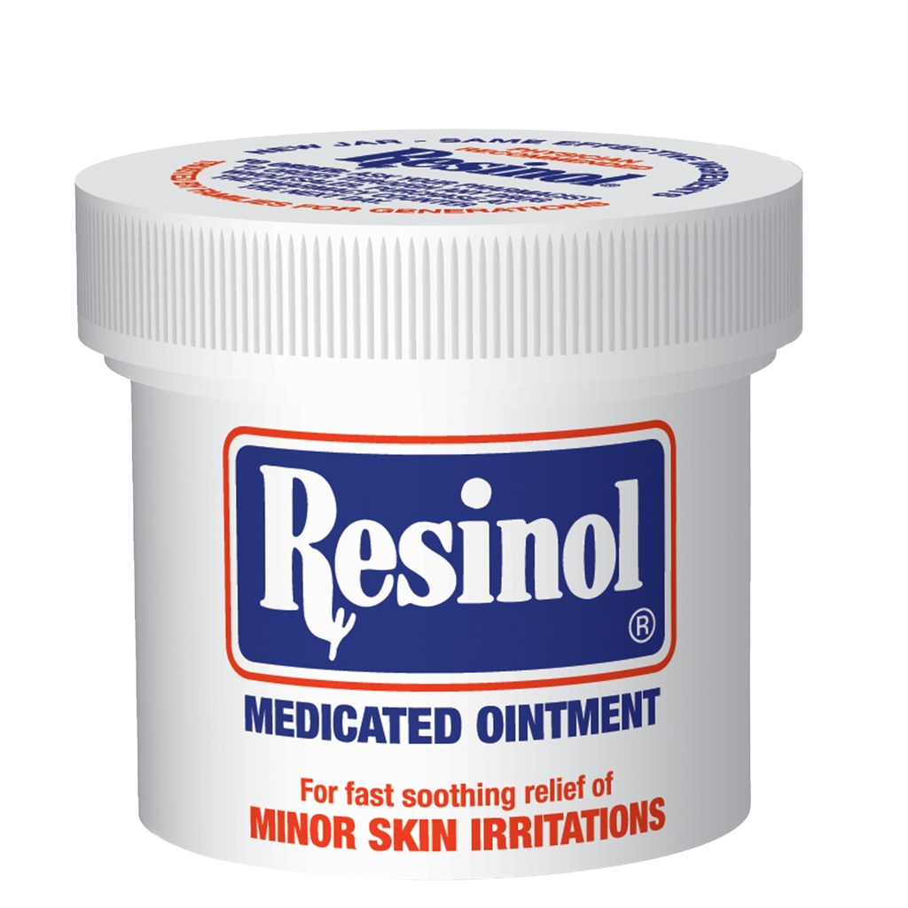 Resinol Medicated Ointment For Itch Relief And Protection Of Skin Rashes and Irritations, 3 Ounce Jar (Pack of 1) | Fast Soothing Relief of Skin Rashes & Irritations, Skin Protectant with Resorcinol and Petrolatum