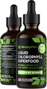 SimplyVital Chlorophyll Liquid Drops for Clear Skin & Energy Boost - Immune Support Supplement - Made in USA - Liquid Chlorophyll for Gut Health - Internal Deodorant - Antioxidant- 2 FL OZ