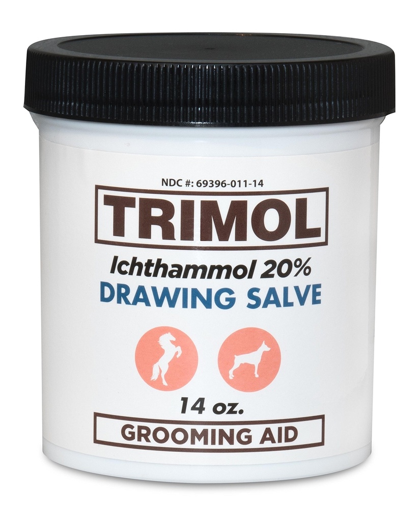 Ichthammol 20% Drawing Salve, Grooming Aid, 14 oz Jar | For Hooves, Nails and Skin, Ointment Texture, Grooming Supply, Jar Packaging, Barn and Home Use, Easy Application