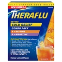 Theraflu Day and Night Pack, Severe Cold Relief, Honey Lemon, 12 Packets | Cold, Cough, and Flu Relief Powder for Use in Hot Liquids, Dual Formulas for Day and Night