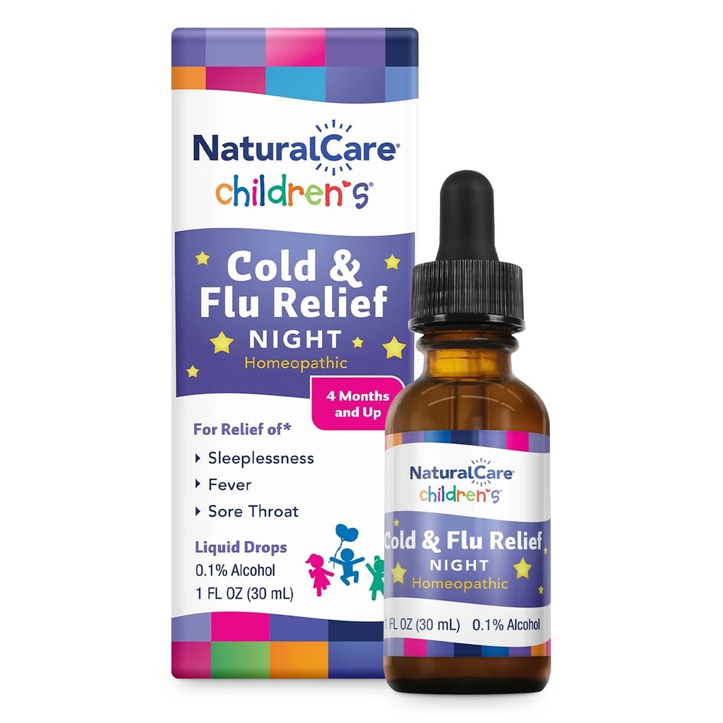 NaturalCare Children's Cold & Flu Relief Nighttime, 1 fl. oz