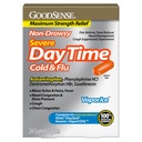 GoodSense Daytime Severe Cold and Flu Relief, Vapor Ice Max Strength Caplets, Non-Drowsy