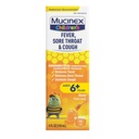 Mucinex Children's Fever, Sore Throat & Cough, Honey Flavor Liquid, 4 FL OZ