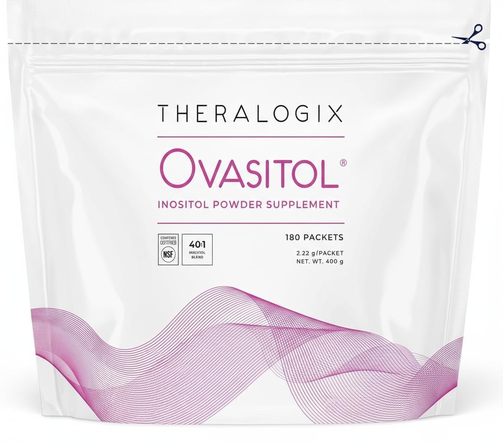 Theralogix Ovastitol Συσκευασίες σκόνης Inositol - 90-Ημέρα προσφοράς - Myo-Inositol & D-Chiro Ινοσιτόλη για Hormone Balance & Ovarian Function Support* - NSF Certified - 180 Πακέτα