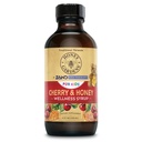 Honey Gardens Kids Cherry & Honey Soothing Throat Syrup, Herbal Infused Raw Honey Syrup, Apitherapy Formula Includes Extracts of Umckaloabo, Black Cherry, Marshmallow, 24 Servings, 4 FL. OZ.