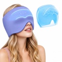 Comfytemp Migraine Relief Cap with Raised Gel Zones for Forehead & Temples | Headache Hat, FSA Eligible HSA, Soft Reusable Hot Cold Compress Gel Ice Pack for Head & Face,Sinus Tension Stress Relief