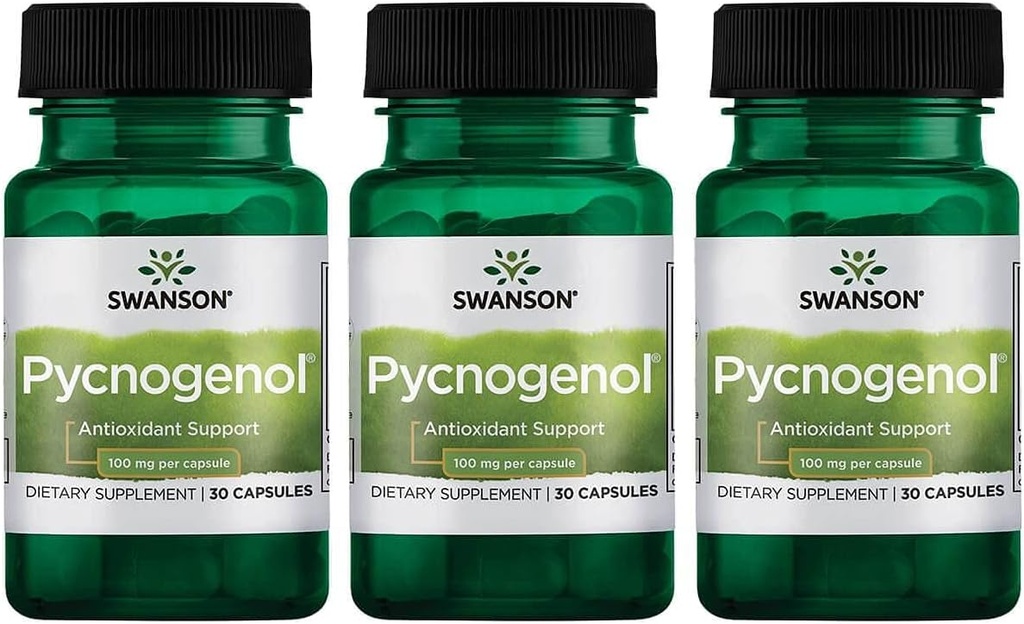 Swanson Pycnogenol 100 Milligrams 30 Κάψουλες 3 Συσκευασία