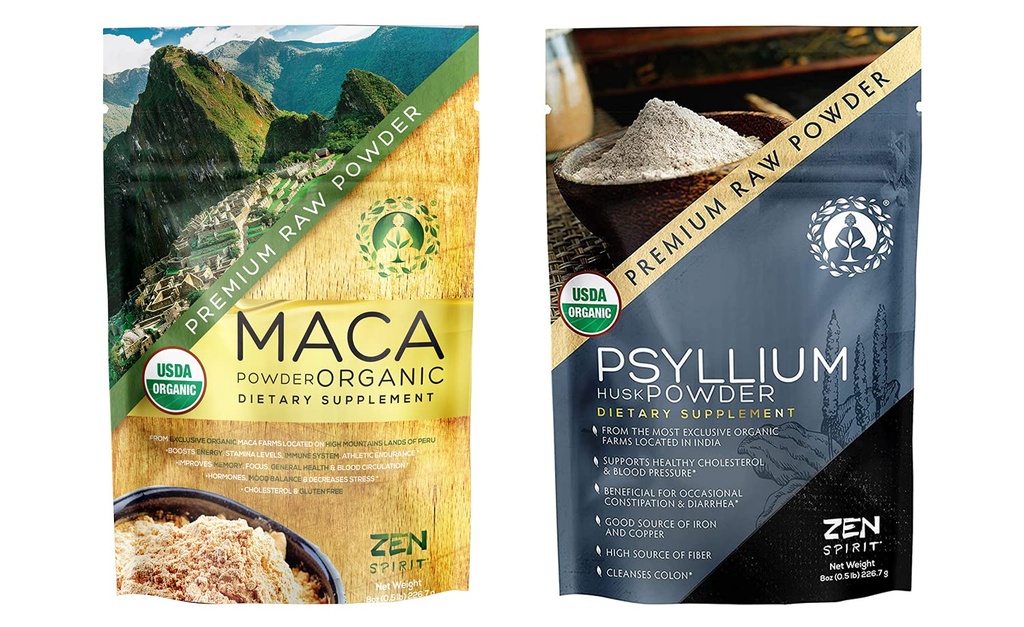 Maca & Psyllium Powder - USDA & Vegan Certified